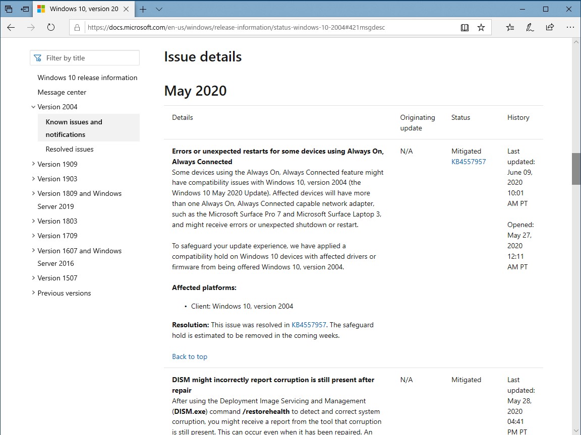 同社のサポートページ