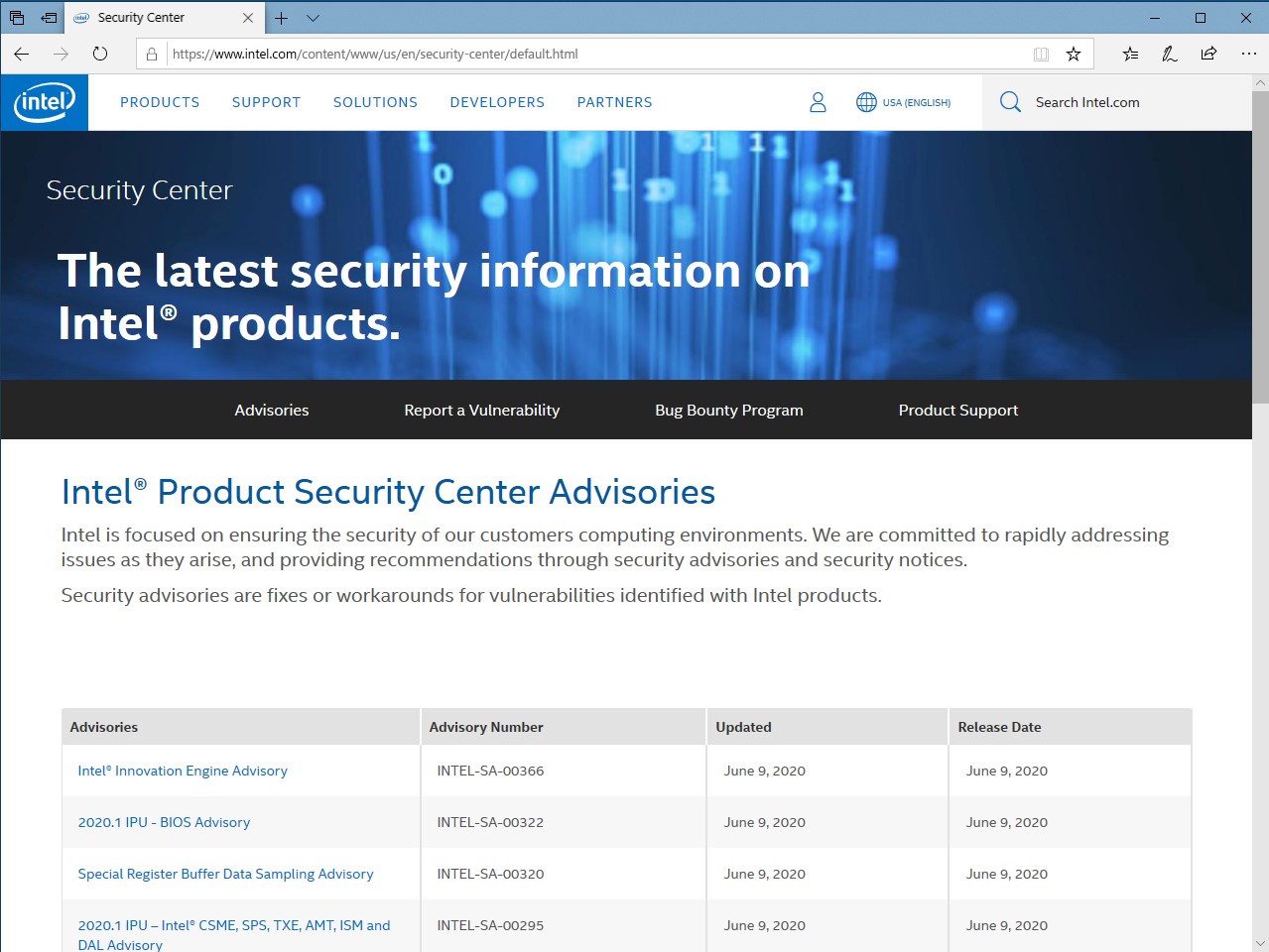 Intel製品に複数の脆弱性、セキュリティアドバイザリが公開