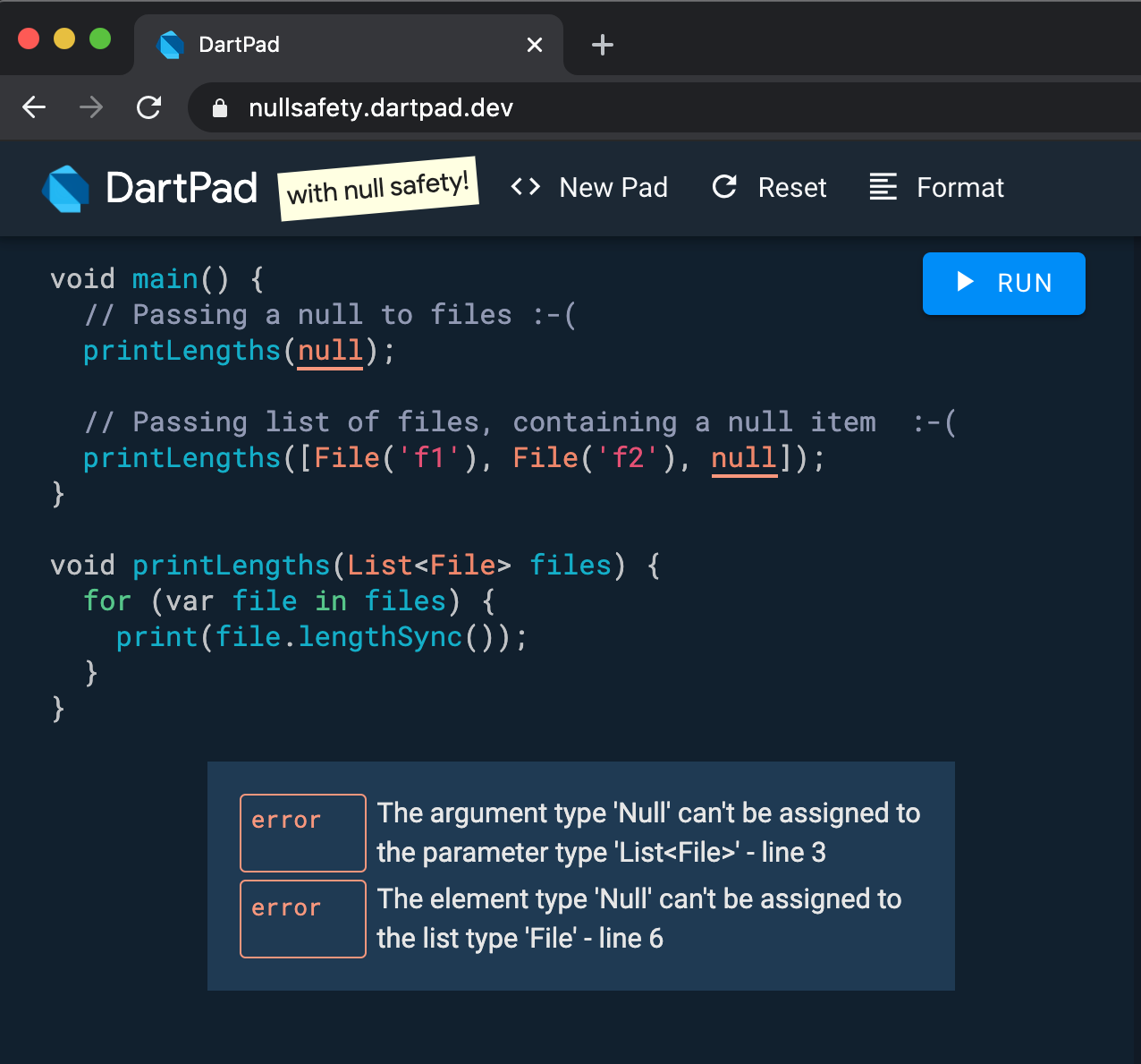 プログラミング言語「Dart」の“null安全（null Safety）”版