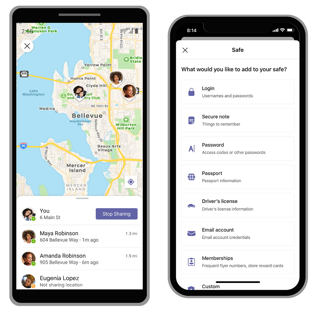 位置情報を共有。重要な情報の管理にも