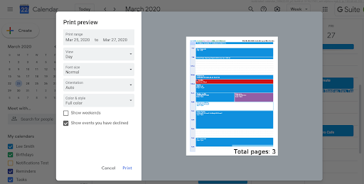 カレンダーを印刷する機能も強化