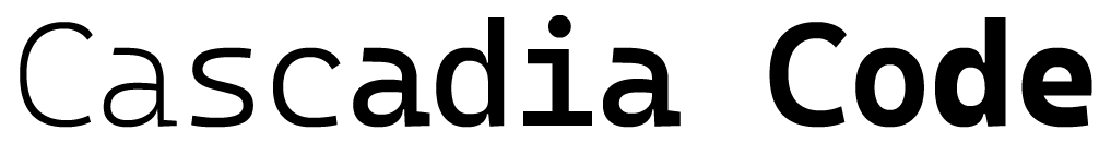 「Cascadia Code」ではフォントウェイトがサポート