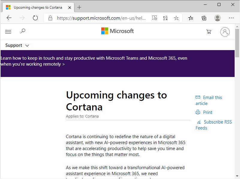 同社のサポートページ