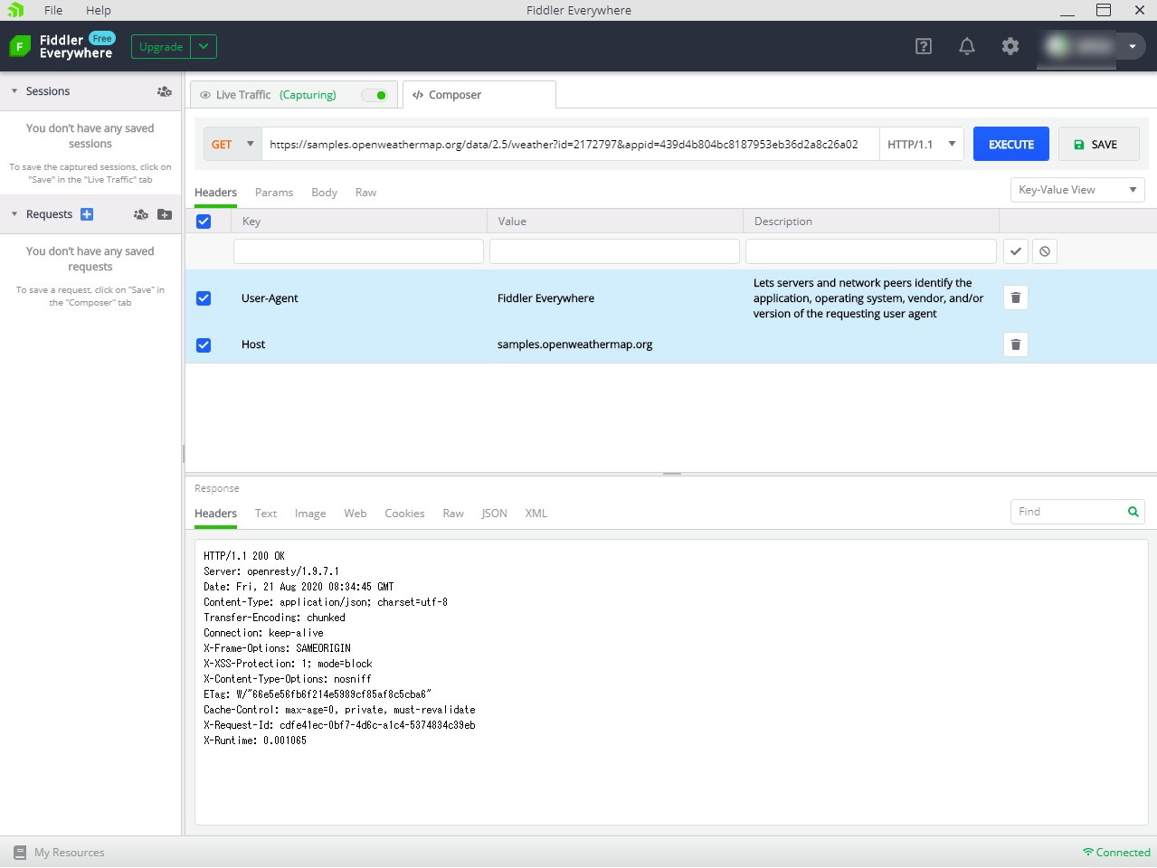 クエリを編集してリクエストし、レスポンスを分析。Web APIのテストなどにも使える
