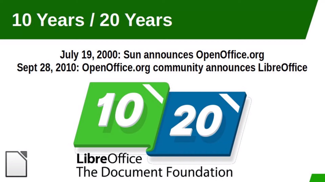 「LibreOffice」が誕生から10周年