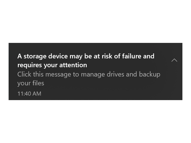 NVMe SSDのハードウェア異常を検知してデスクトップへ通知