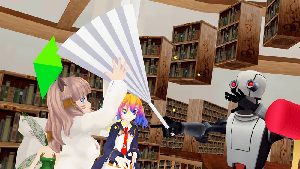 “ピコピコハンマー”や“ハリセン”のほか、SNS投稿用に最適な写真が撮影可能なカメラなど、さまざまなアイテムを使ってコミュニケーション！