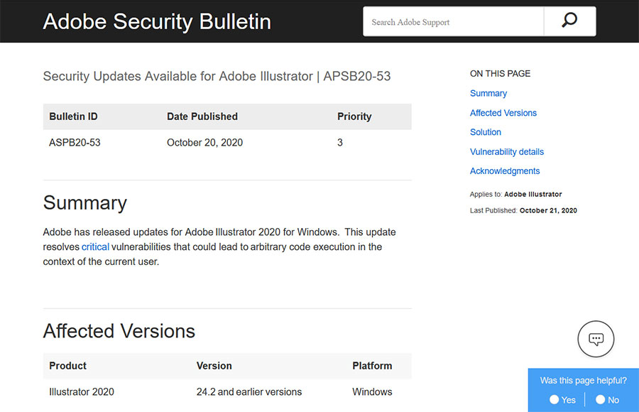 「Adobe InDesign」などにセキュリティアドバイザリ