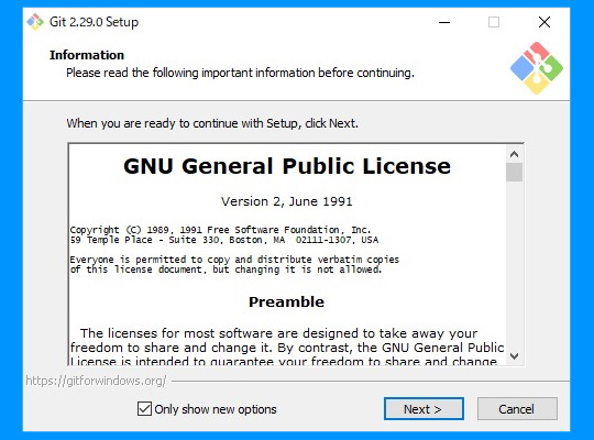 「Git for Windows」v2.29.0