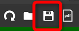 ツールバーの［ファイル保存］をクリックすると、PDFファイルと同じフォルダーにAXLファイルが生成される