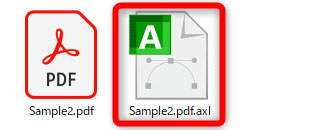 “追記”した状態のPDFファイルを「AxelaNote」で開くには、PDFファイルとAXLファイルを同じフォルダーに置いておけばよい