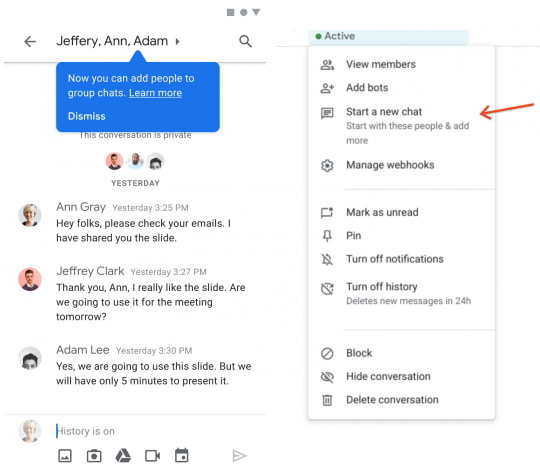 Google Chat のグループチャットはチャットルームとして処理 名称は Chat スペース へ 窓の杜
