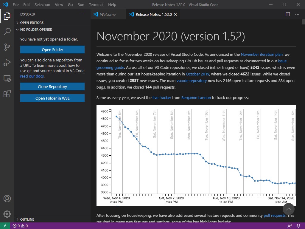 「Visual Studio Code」v1.52