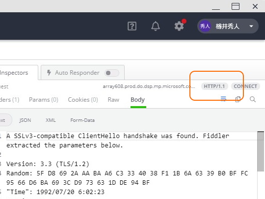 インスペクターにHTTPのステータスコードやバージョン、メソッド（GETやPOSTなど）、ボディサイズが小さくラベル表示されるように