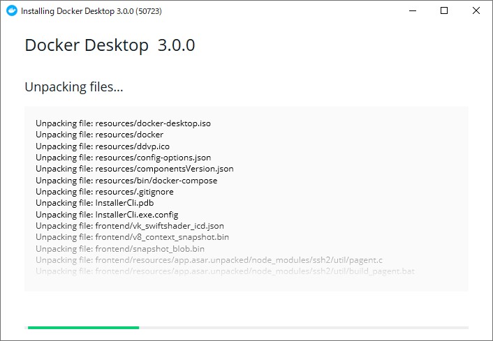 プレビュー版「Docker Desktop」v3.0.0（50723）