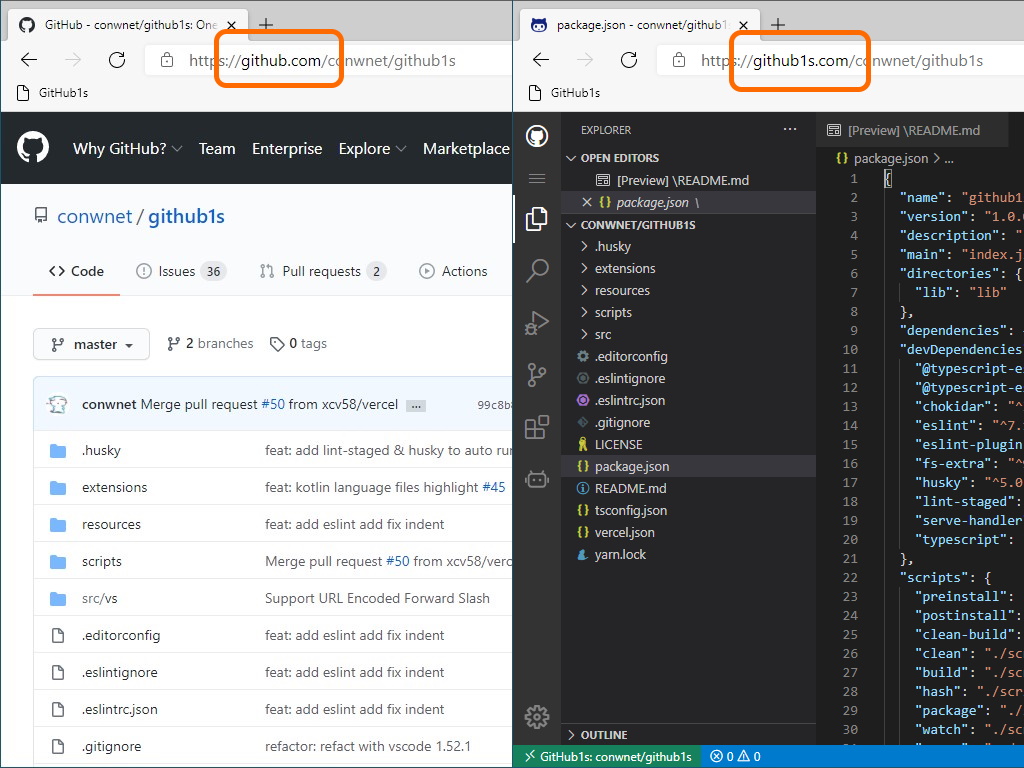 GitHubのURLをちょろっと書き換えるだけでコードを「Visual Studio Code」で閲覧できる素敵なサービスが話題に