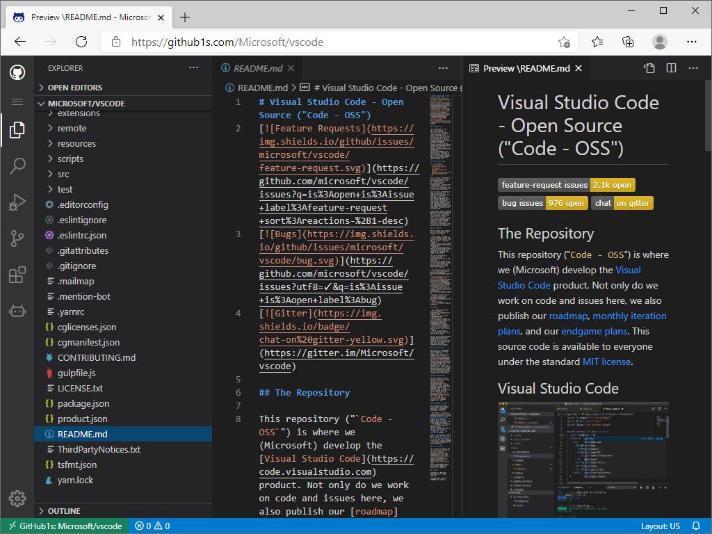 Markdownのプレビューも可能