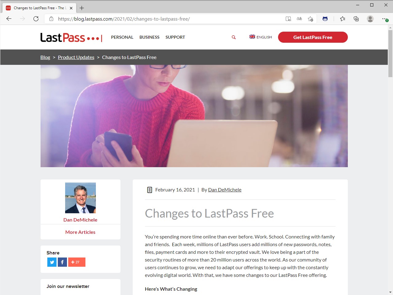 同社の公式ブログ