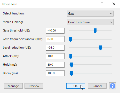 “Noise Gate”エフェクト