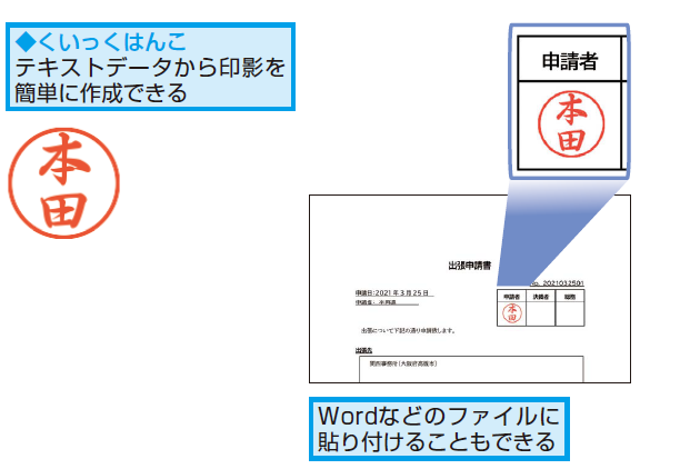 「くいっくはんこ」で印影を用意