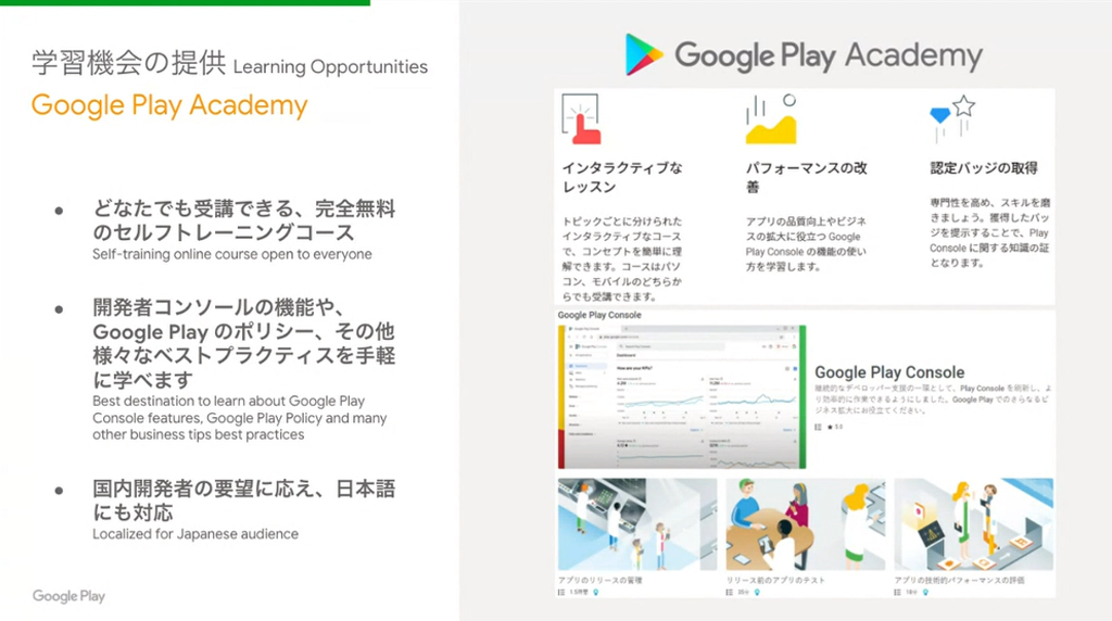 「Google Play Academy」