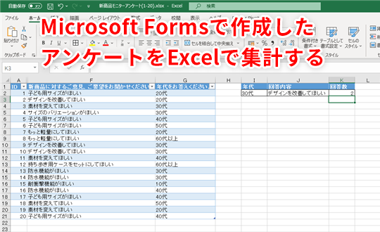 Excel アンケートフォームの回覧 共有とサヨナラ エクセルとmicrosoft Formsで調査を楽にするテク いまさら聞けないexcelの使い方講座 窓の杜