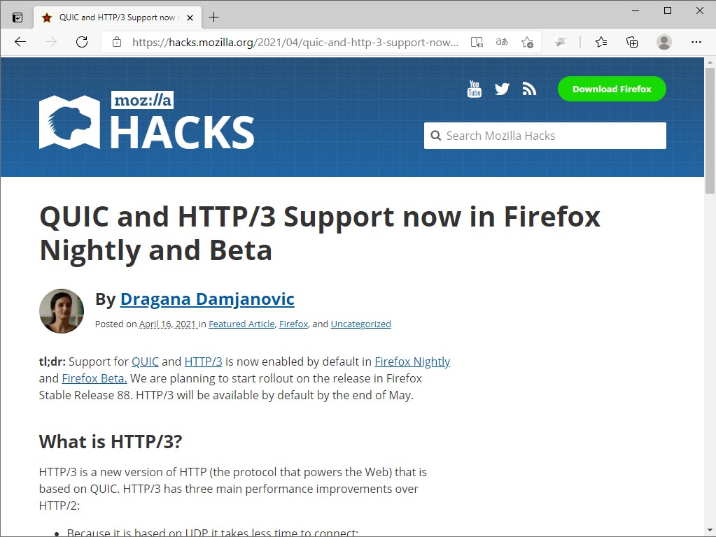 公式ブログ“Mozilla Hacks”