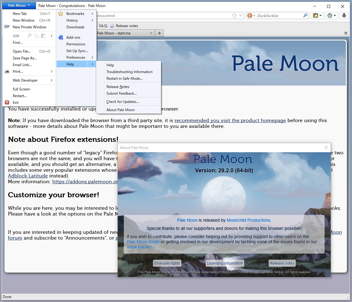 「Pale Moon 29.2.0」