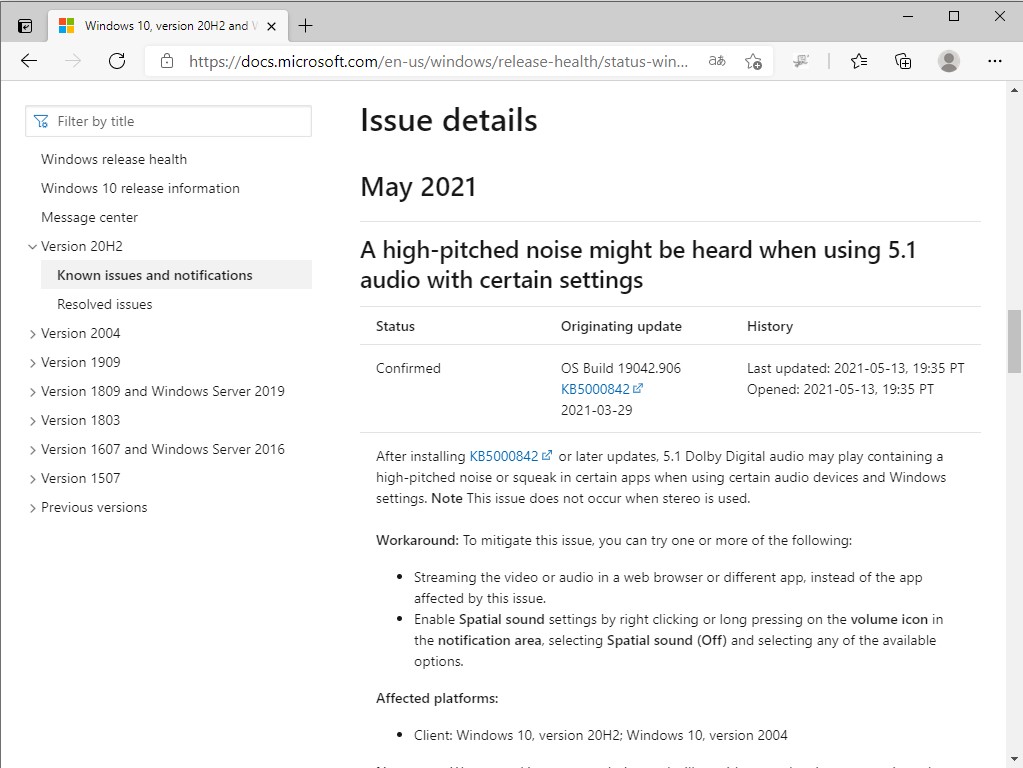 同社のドキュメントページ