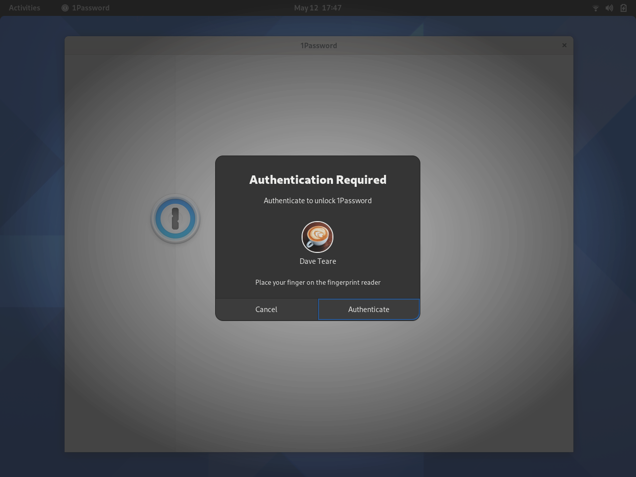 「GNOME」環境での認証プロンプト