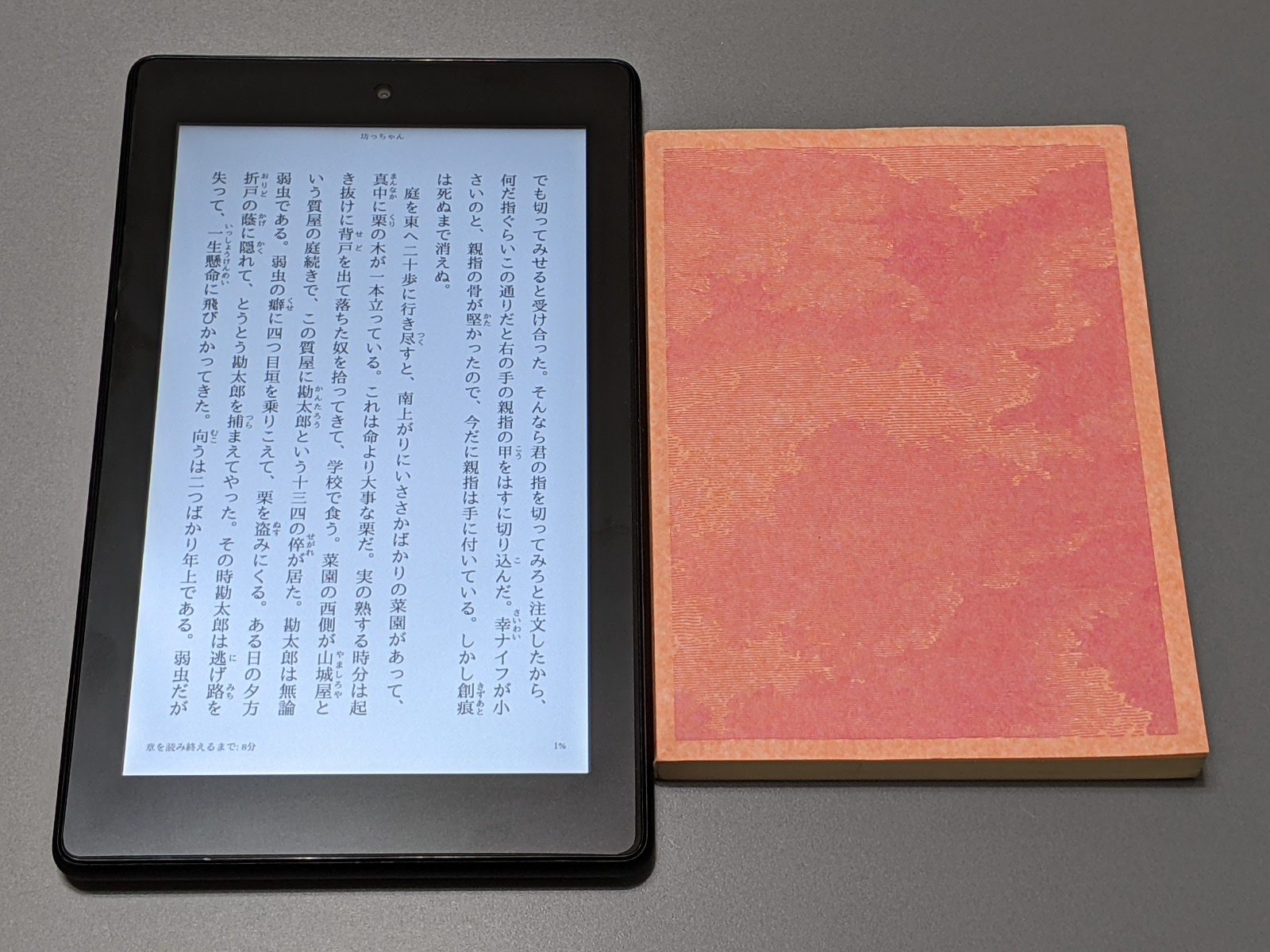 文庫本と比較すると縦方向にやや長い。横方向はほぼ同じだ