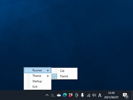 「RunCat for Windows」v1.7
