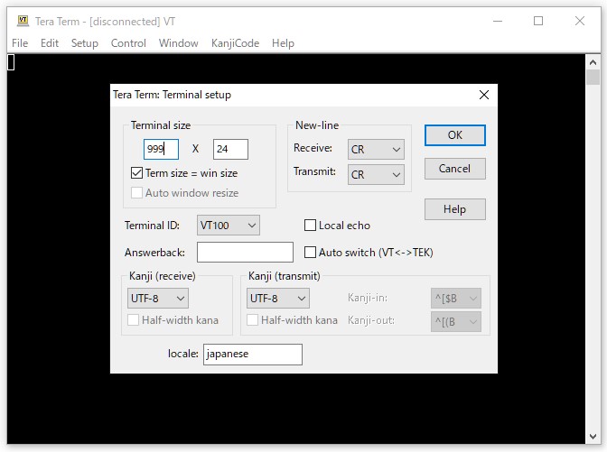 「Tera Term」v4.106