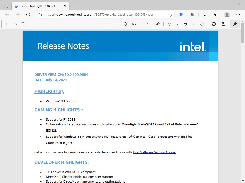 同社のリリースノート