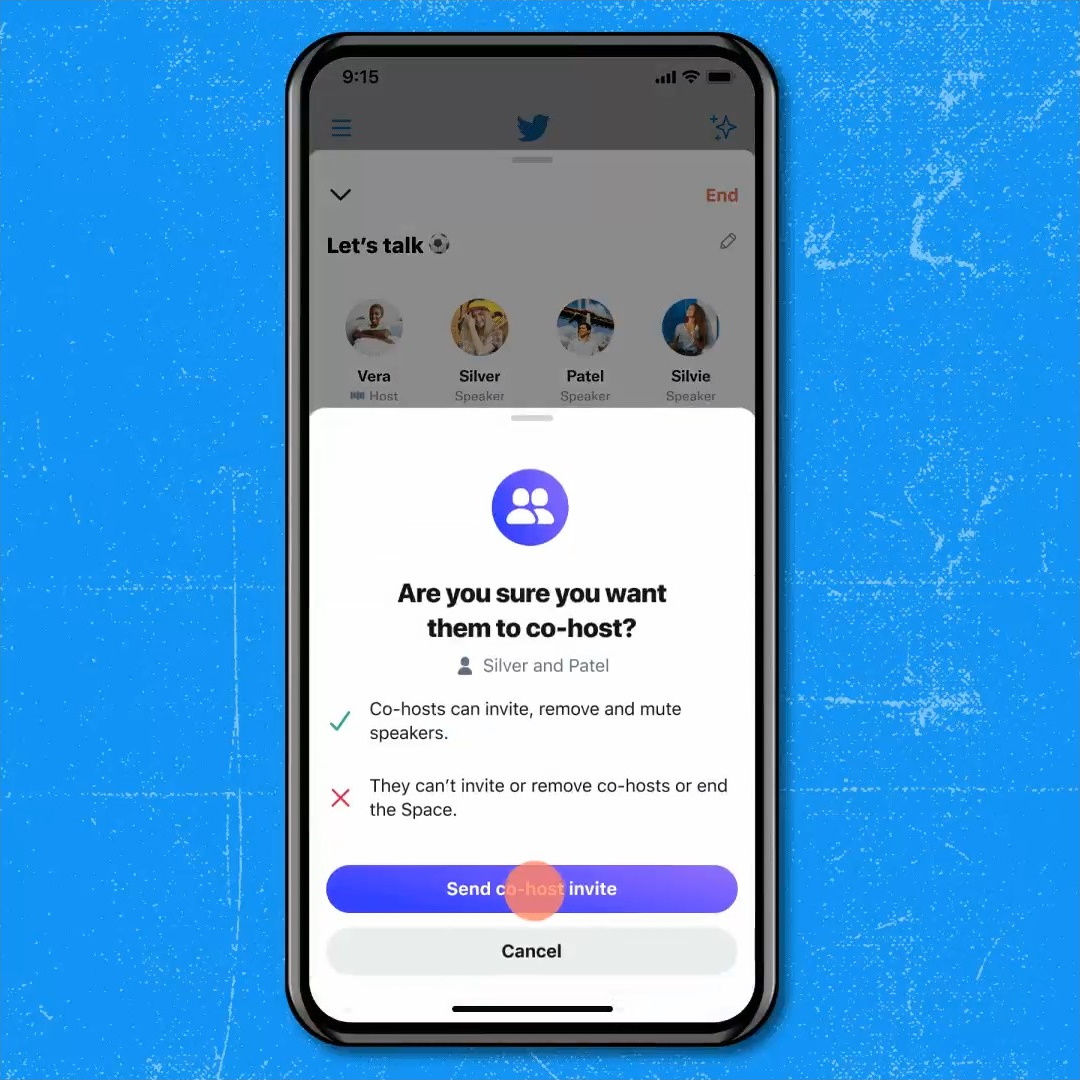 「Twitter」の音声会話機能「スペース」に共同ホスト機能