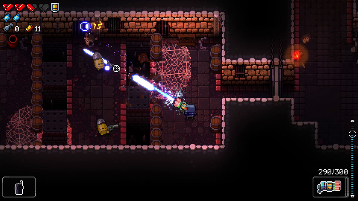 移動と銃器の射出方向は別々に操作する