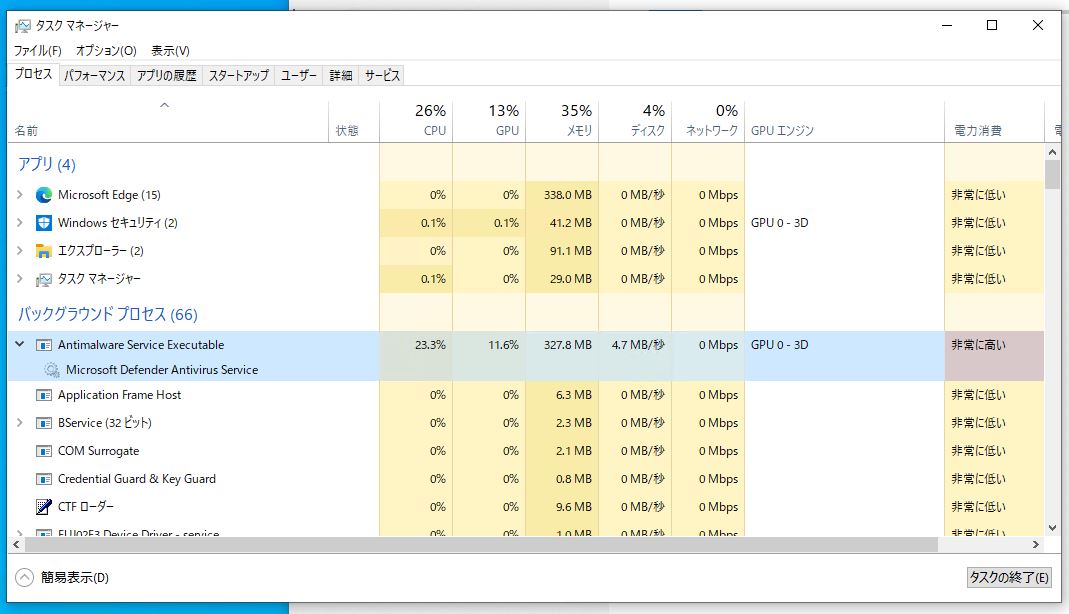 AMSでGPU負荷が上昇している