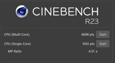 旧PCのCinebench結果