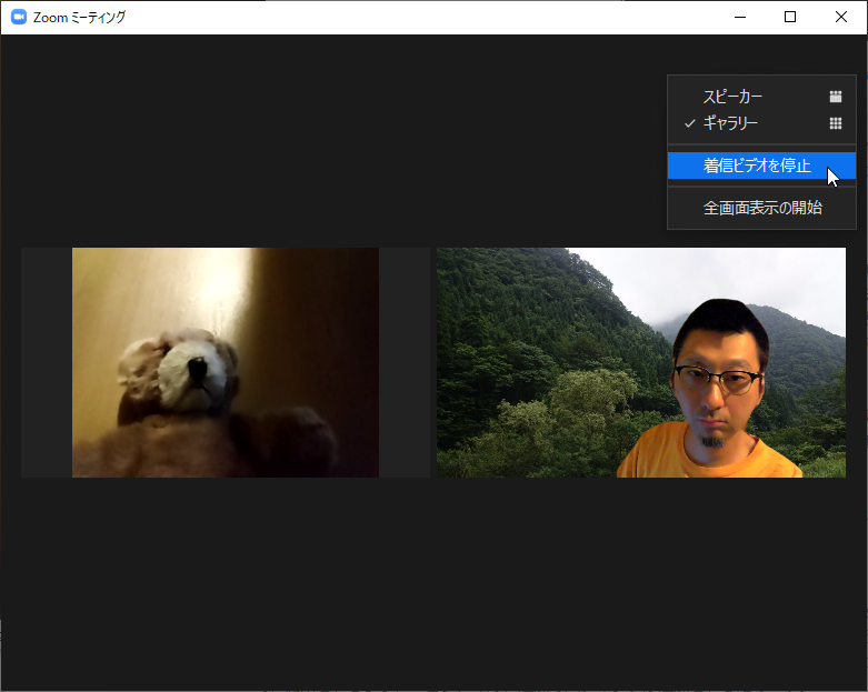 ［着信ビデオを停止］機能