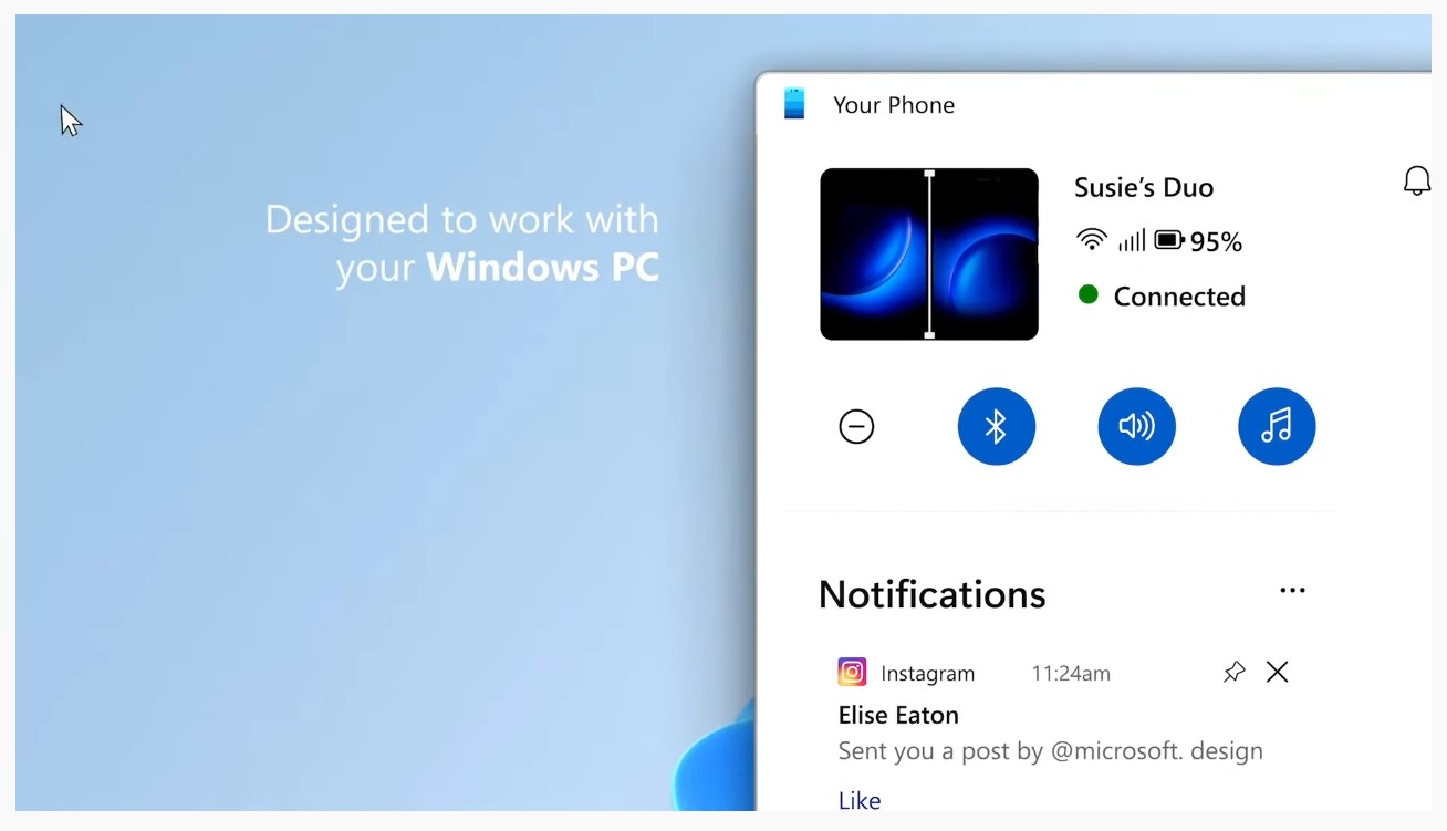 次世代Surfaceデバイスの発表会で、新しい「スマホ同期」アプリがチラ見せされる