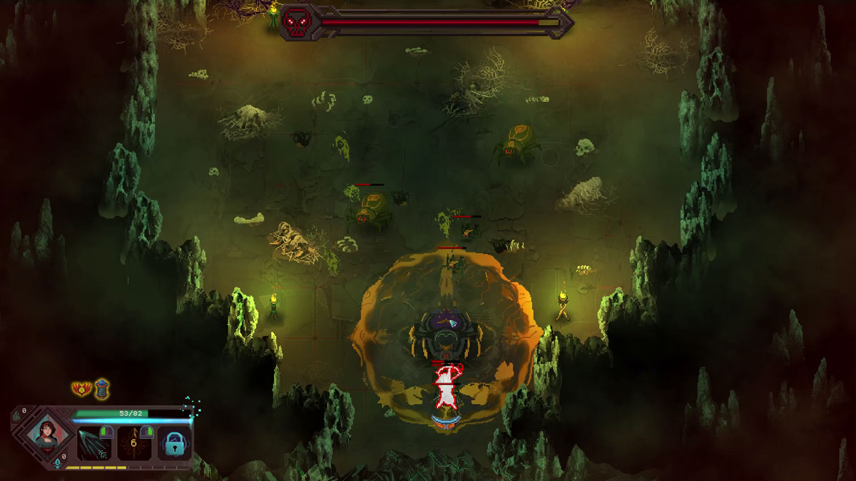 ダンジョンの奥では強力なボスも登場する