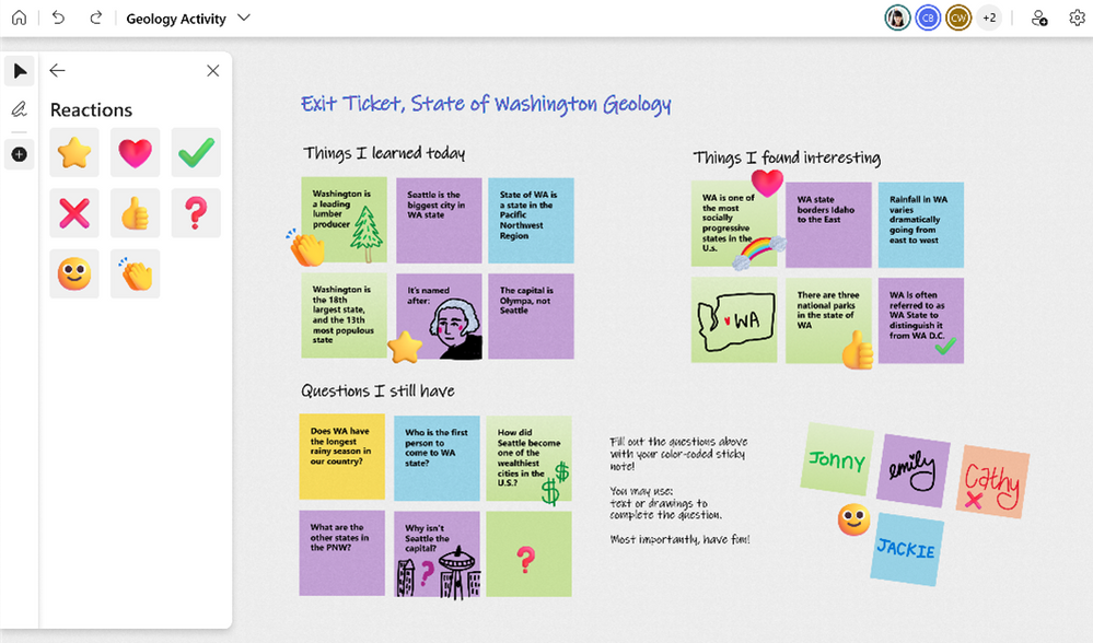 8つの絵文字で気軽に感情を表現できる「リアクション」
