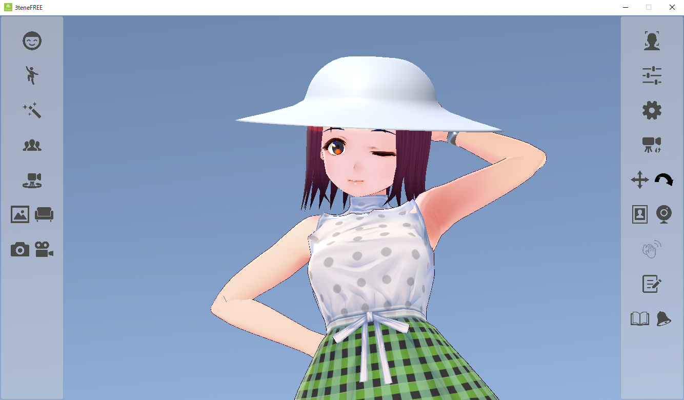 <a href="https://3tene.com/free/" class="n" target="_blank">「3teneFREE」</a>による確認