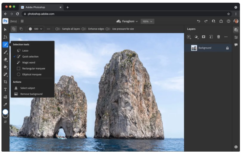 Adobe、Web版「Photoshop」を発表