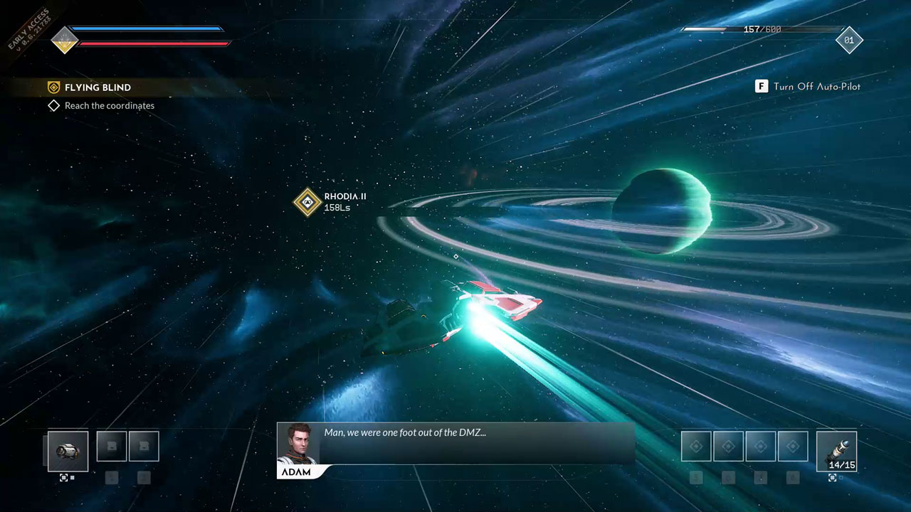 超光速移動であっという間に目的地に到着