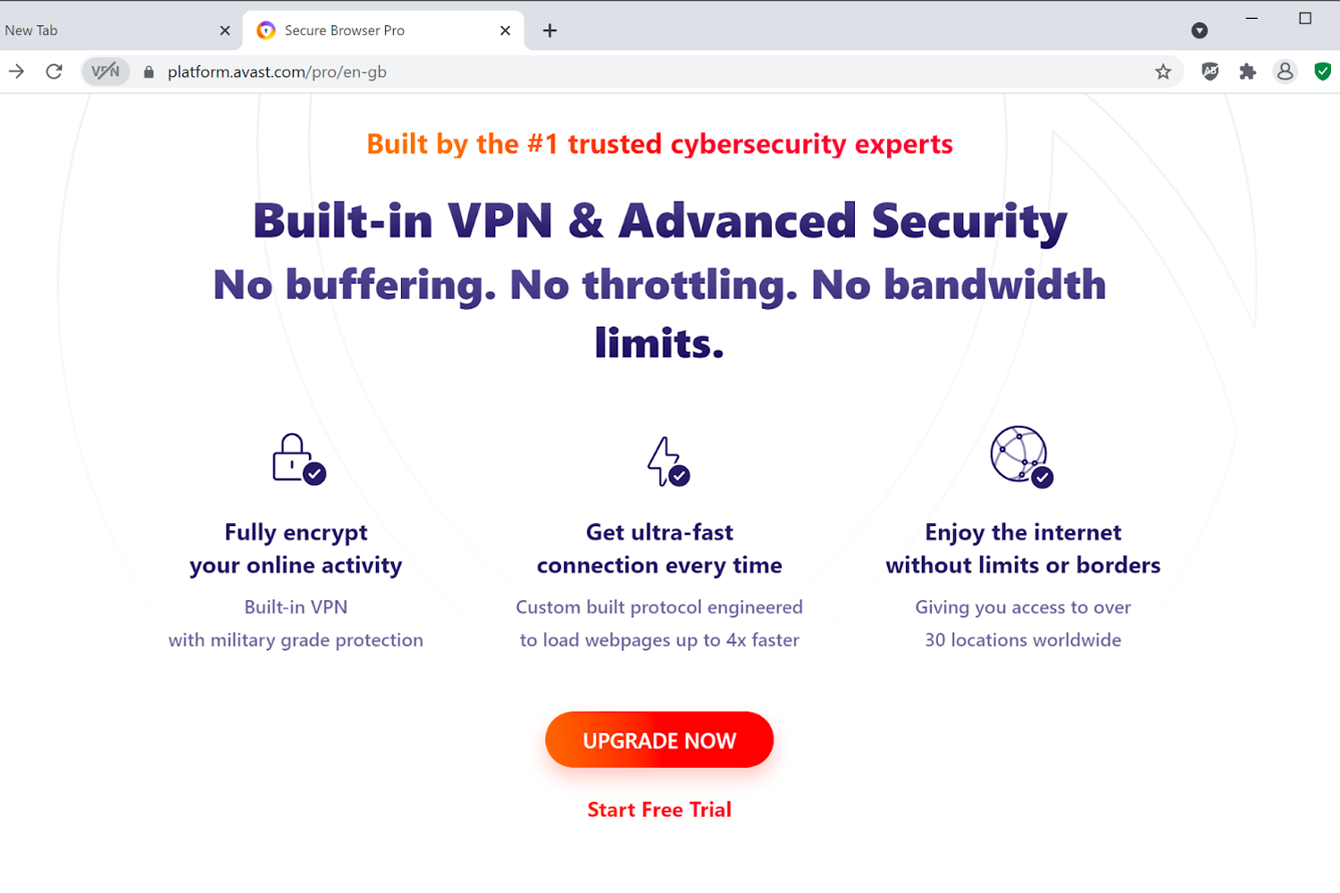 「アバスト セキュア ブラウザ プロ（Avast Secure Browser PRO)」