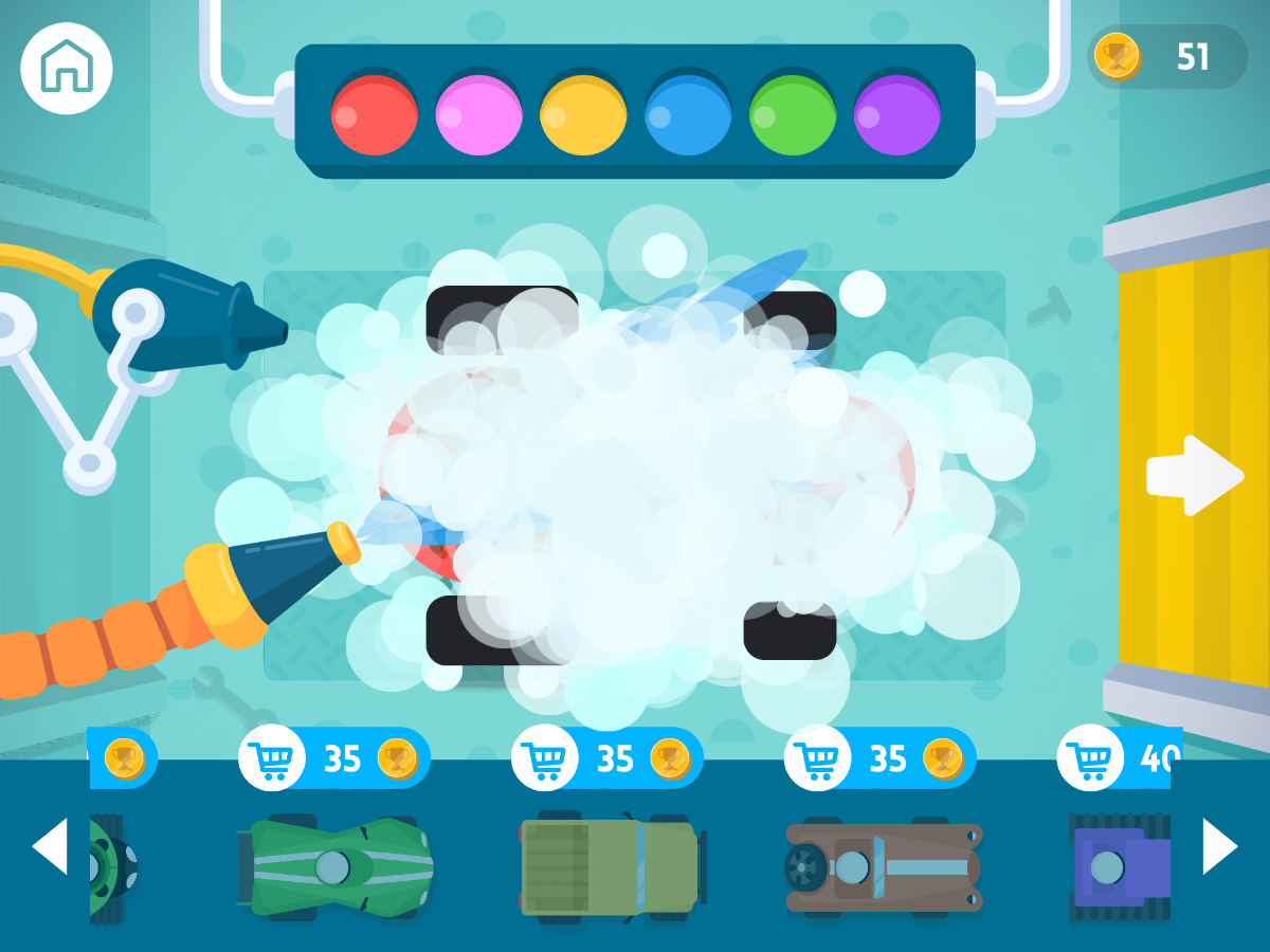 洗車すると汚れがすっきり！ 演出として心地よくて、また洗いに来たくなる