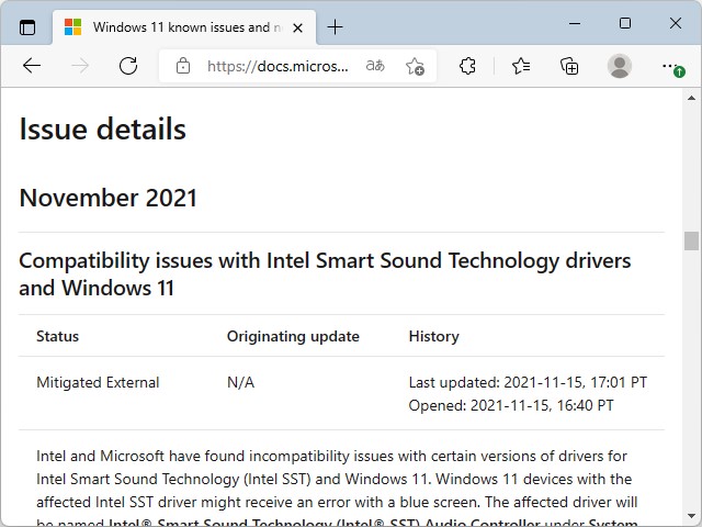 同社のドキュメントページ