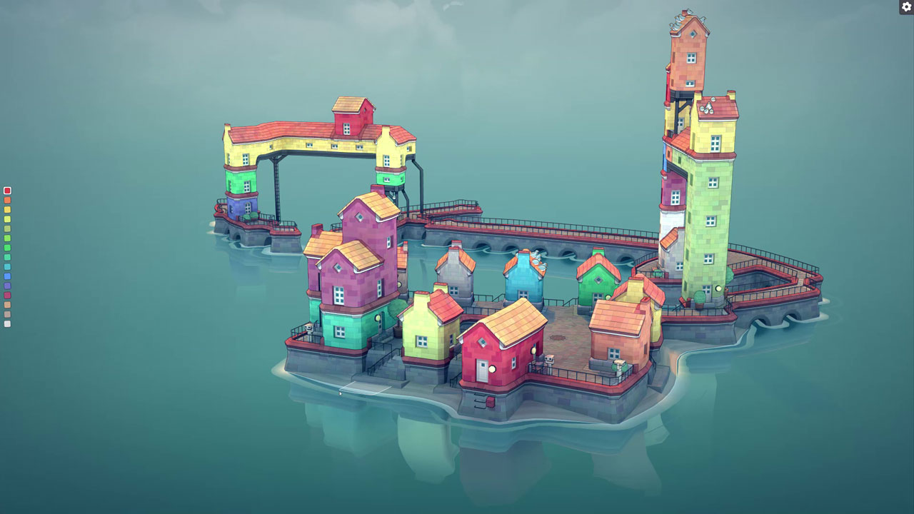 色や形の違う家を作れる