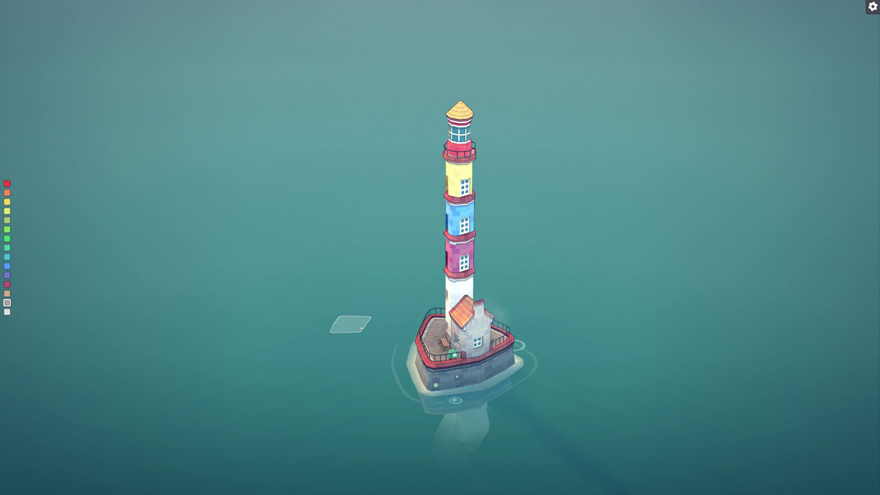 高い建物の先端に灯台